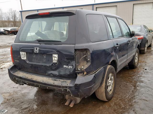 2HKYF18113H594853 - 2003 HONDA PILOT LX BLACK photo 4