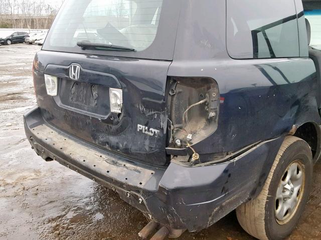 2HKYF18113H594853 - 2003 HONDA PILOT LX BLACK photo 9