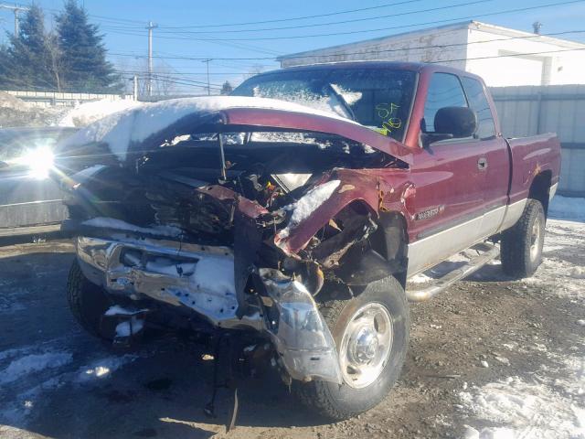 3B7KF23Z91G729494 - 2001 DODGE RAM 2500 BURGUNDY photo 2