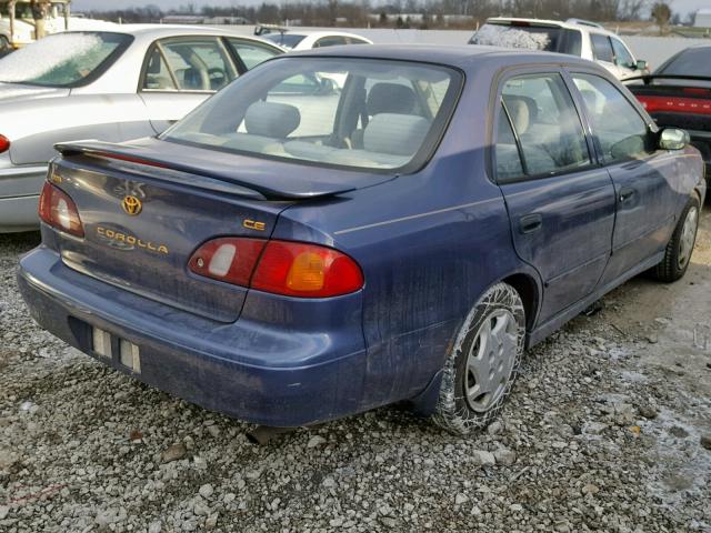 2T1BR12E9XC132610 - 1999 TOYOTA COROLLA VE BLUE photo 4