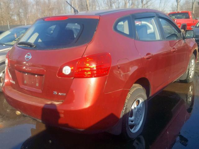 JN8AS58V99W190259 - 2009 NISSAN ROGUE S RED photo 4