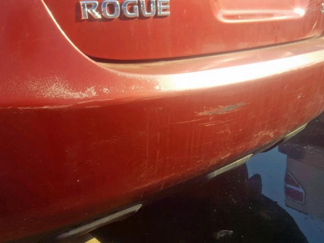 JN8AS58V99W190259 - 2009 NISSAN ROGUE S RED photo 9