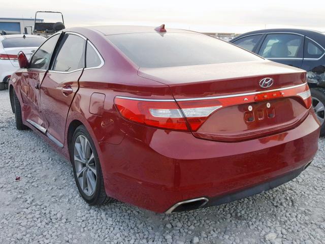 KMHFG4JG1FA454278 - 2015 HYUNDAI AZERA RED photo 3