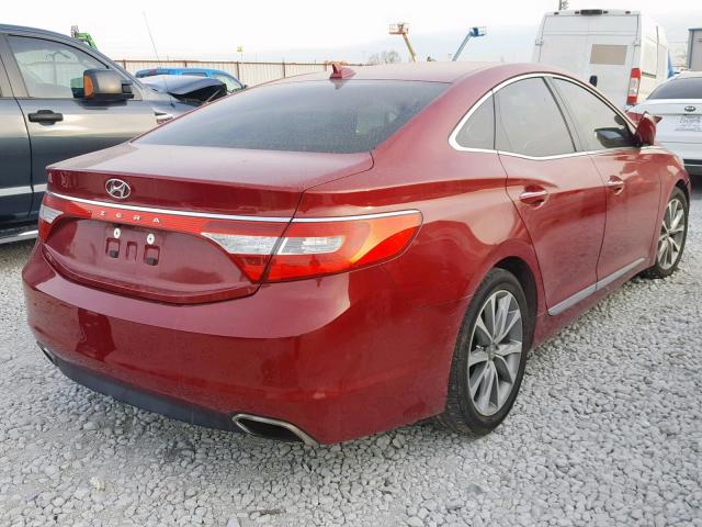 KMHFG4JG1FA454278 - 2015 HYUNDAI AZERA RED photo 4