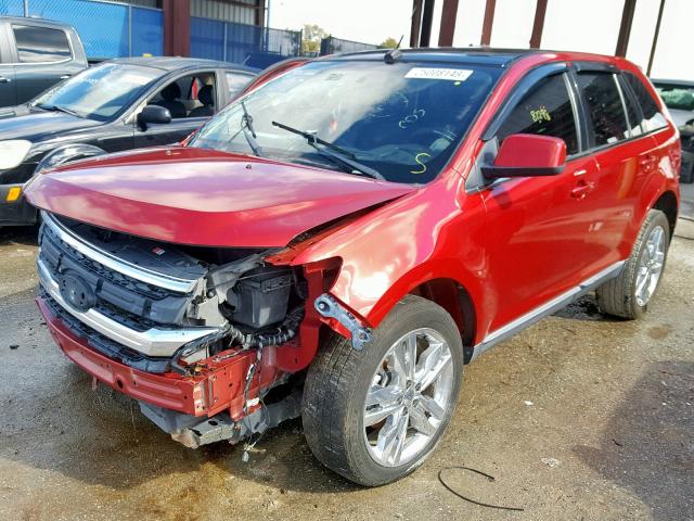 2FMDK3KC7BBA67504 - 2011 FORD EDGE LIMIT RED photo 2