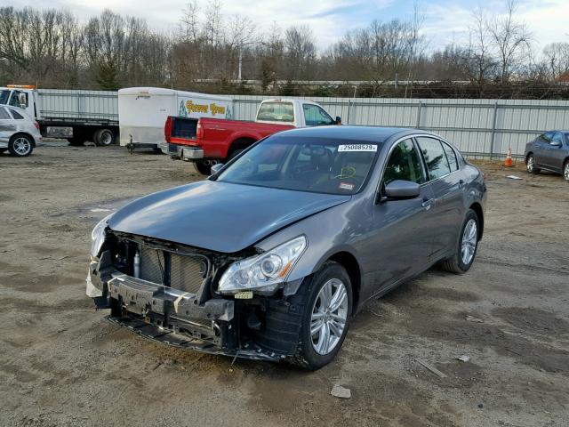 JN1CV6AR4DM770539 - 2013 INFINITI G37 GRAY photo 2