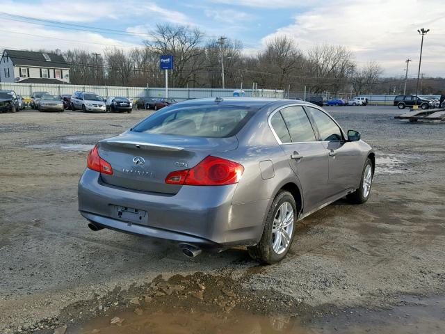 JN1CV6AR4DM770539 - 2013 INFINITI G37 GRAY photo 4