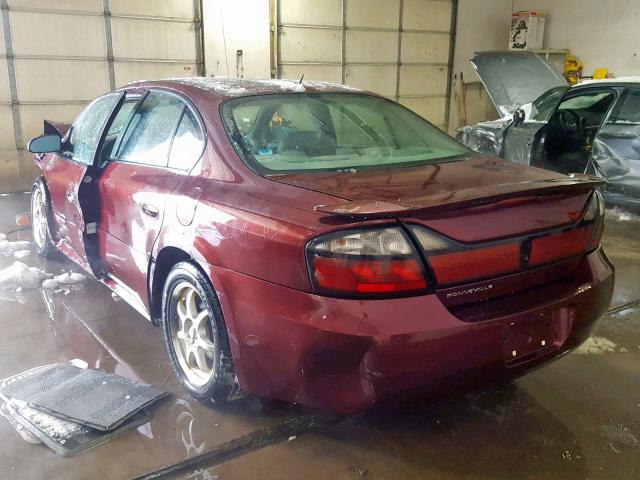 1G2HY52K45U134120 - 2005 PONTIAC BONNEVILLE MAROON photo 3