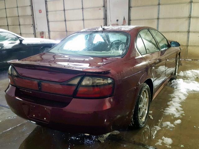 1G2HY52K45U134120 - 2005 PONTIAC BONNEVILLE MAROON photo 4