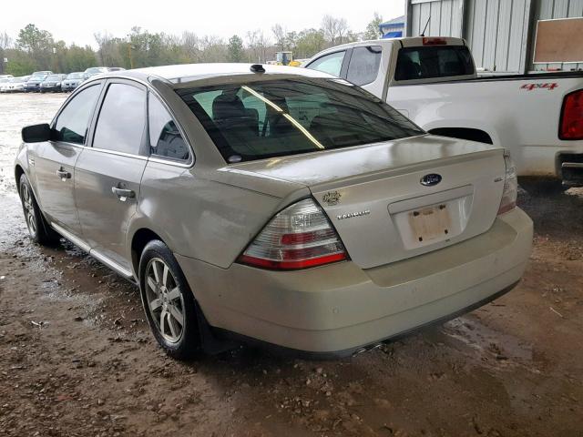 1FAHP24W58G103321 - 2008 FORD TAURUS SEL TAN photo 3