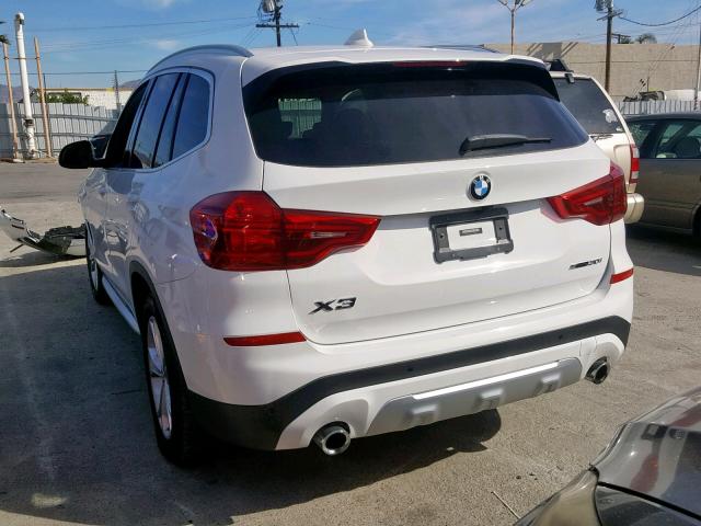 5UXTR7C52KLE94836 - 2019 BMW X3 SDRIVE3 WHITE photo 3