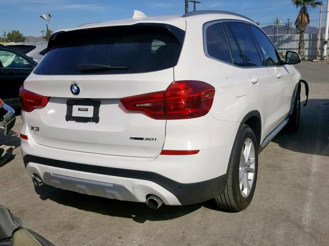 5UXTR7C52KLE94836 - 2019 BMW X3 SDRIVE3 WHITE photo 4