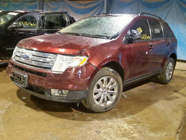 2FMDK4JC1ABB03967 - 2010 FORD EDGE SEL MAROON photo 2