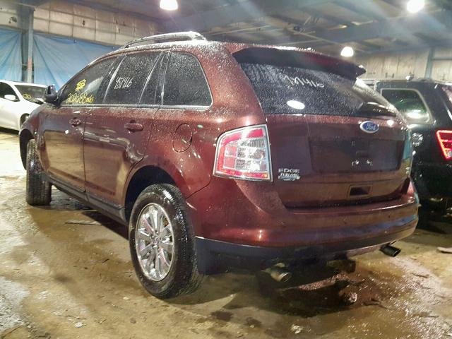 2FMDK4JC1ABB03967 - 2010 FORD EDGE SEL MAROON photo 3