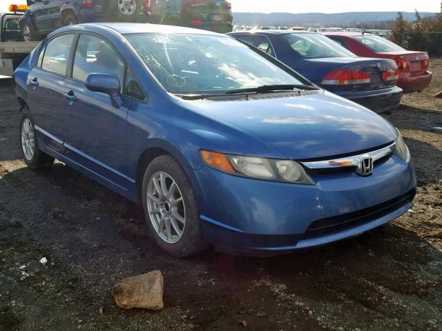 1HGFA16567L098185 - 2007 HONDA CIVIC LX BLUE photo 1