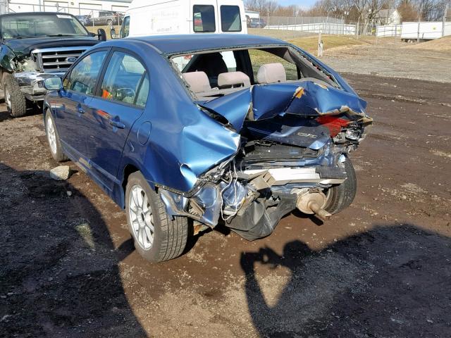 1HGFA16567L098185 - 2007 HONDA CIVIC LX BLUE photo 3