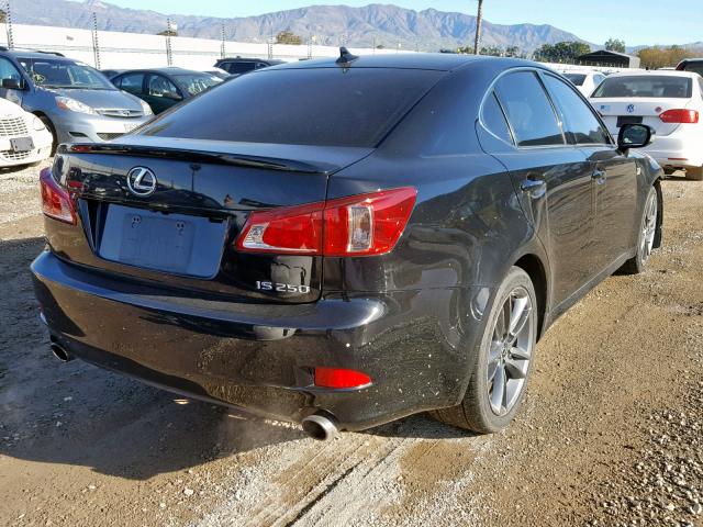 JTHBF5C20B5148056 - 2011 LEXUS IS 250 BLACK photo 4