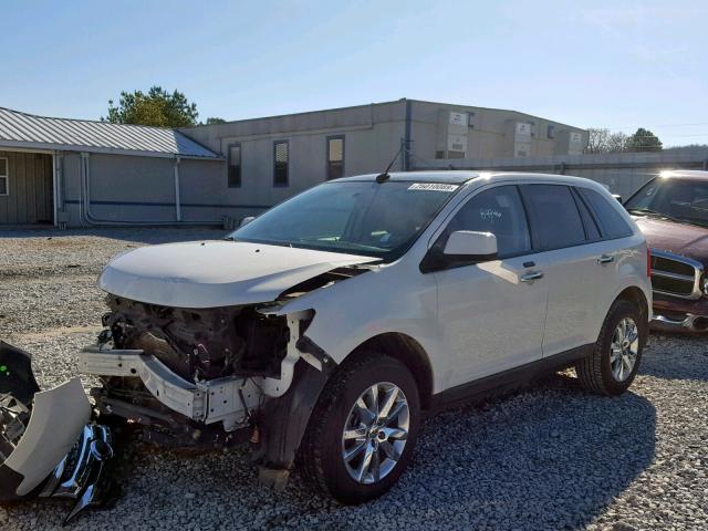 2FMDK3JC1BBA19482 - 2011 FORD EDGE SEL WHITE photo 2