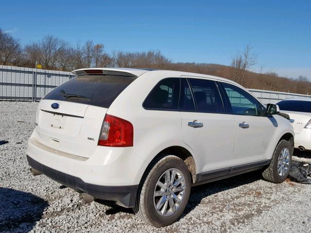 2FMDK3JC1BBA19482 - 2011 FORD EDGE SEL WHITE photo 4