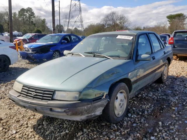 1G1LT53T9NY167949 - 1992 CHEVROLET CORSICA LT GREEN photo 2