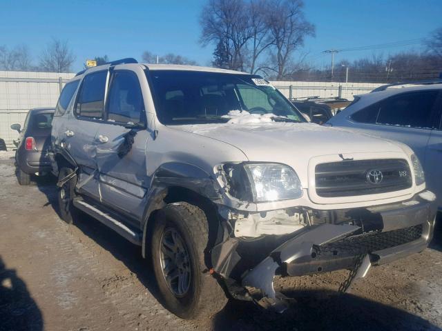 5TDBT44A63S176336 - 2003 TOYOTA SEQUOIA SR WHITE photo 1