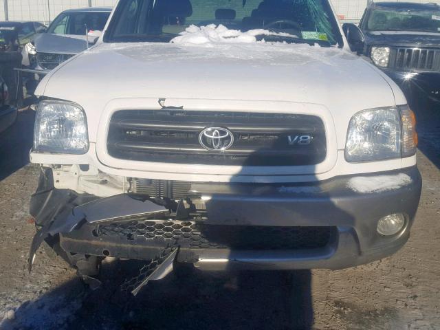 5TDBT44A63S176336 - 2003 TOYOTA SEQUOIA SR WHITE photo 7