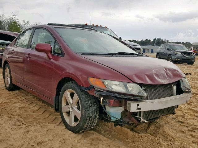 1HGFA16858L107602 - 2008 HONDA CIVIC EX RED photo 1