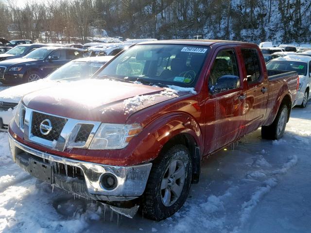 1N6AD0FV5AC421737 - 2010 NISSAN FRONTIER C BURGUNDY photo 2