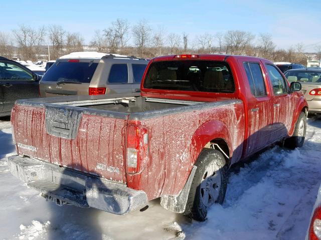 1N6AD0FV5AC421737 - 2010 NISSAN FRONTIER C BURGUNDY photo 4