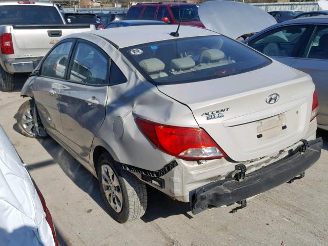 KMHCT4AE2GU965866 - 2016 HYUNDAI ACCENT SE TAN photo 3