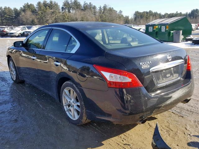 1N4AA5AP6AC814394 - 2010 NISSAN MAXIMA S BLACK photo 3