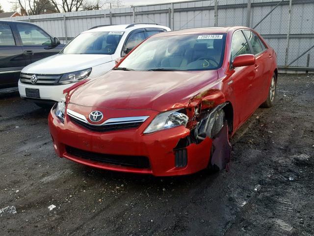 4T1BB3EKXBU130440 - 2011 TOYOTA CAMRY HYBR RED photo 2