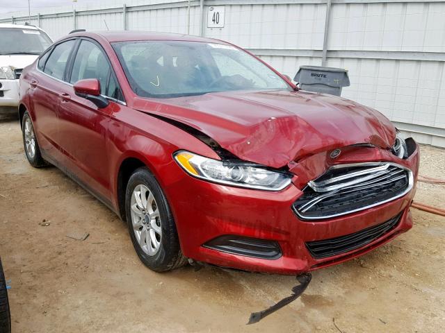 3FA6P0G77GR302295 - 2016 FORD FUSION S RED photo 1