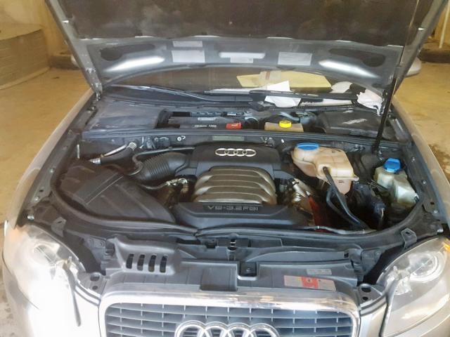 WAUDH78E57A013833 - 2007 AUDI A4 3.2 QUA GRAY photo 7