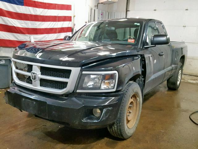 1D7HW32K29S789745 - 2009 DODGE DAKOTA SXT BLACK photo 2