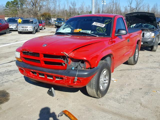 1D7FL36X63S192062 - 2003 DODGE DAKOTA SPO RED photo 2