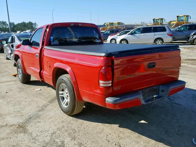 1D7FL36X63S192062 - 2003 DODGE DAKOTA SPO RED photo 3