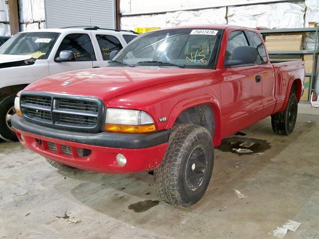 1B7GG22Y3XS169744 - 1999 DODGE DAKOTA RED photo 2