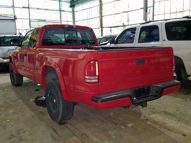 1B7GG22Y3XS169744 - 1999 DODGE DAKOTA RED photo 3