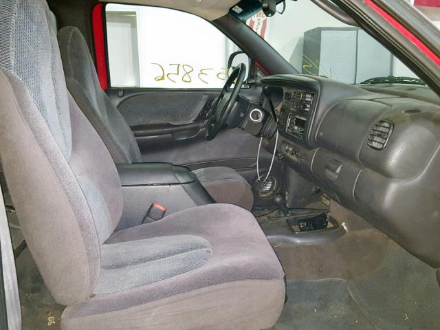 1B7GG22Y3XS169744 - 1999 DODGE DAKOTA RED photo 5