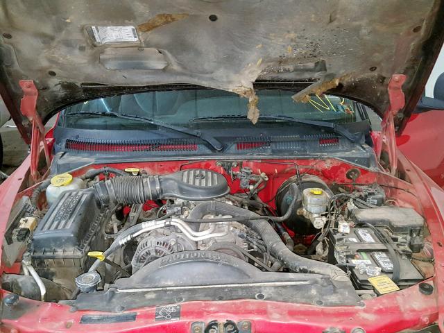 1B7GG22Y3XS169744 - 1999 DODGE DAKOTA RED photo 7