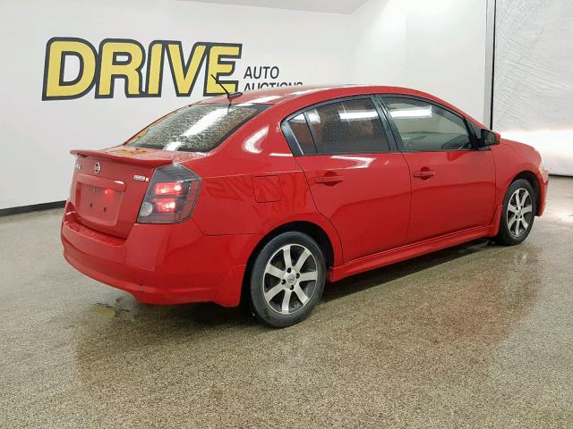 3N1AB6APXCL785621 - 2012 NISSAN SENTRA 2.0 RED photo 4