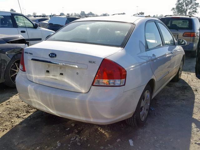 KNAFE122275447617 - 2007 KIA SPECTRA EX WHITE photo 4