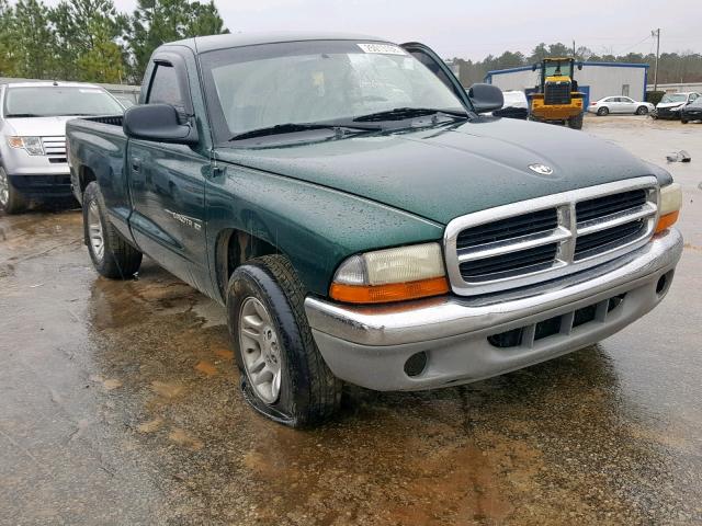 1B7FL26X31S178427 - 2001 DODGE DAKOTA GREEN photo 1