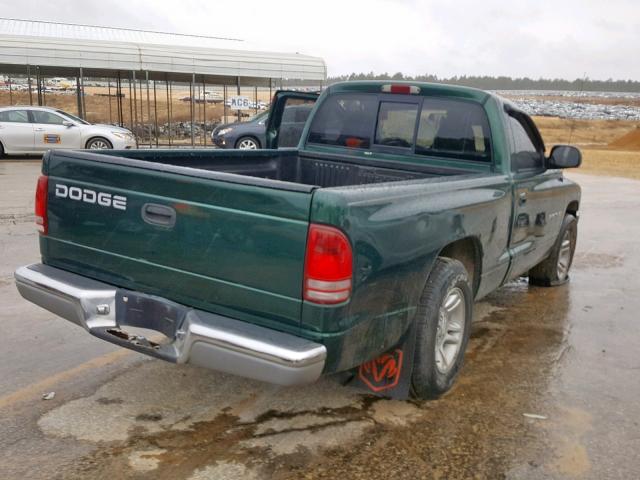 1B7FL26X31S178427 - 2001 DODGE DAKOTA GREEN photo 4