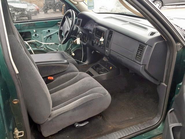 1B7FL26X31S178427 - 2001 DODGE DAKOTA GREEN photo 5