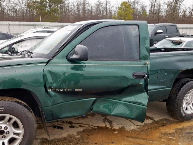 1B7FL26X31S178427 - 2001 DODGE DAKOTA GREEN photo 9