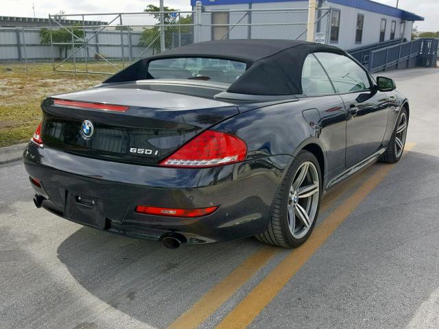 WBAEB5C53AC225532 - 2010 BMW 650 I BLACK photo 4