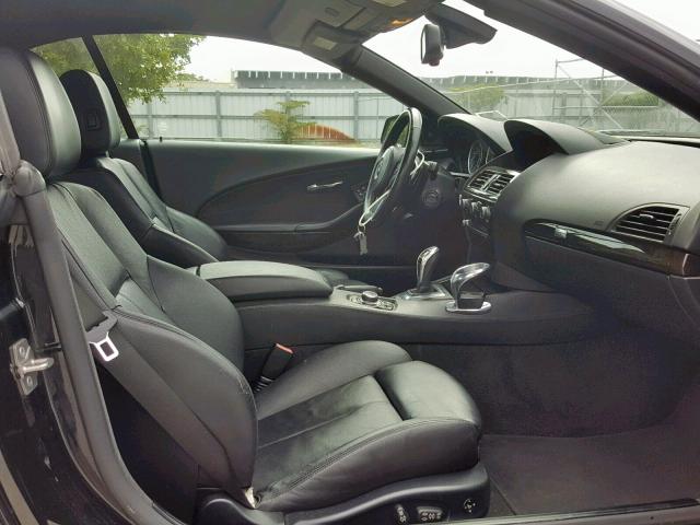 WBAEB5C53AC225532 - 2010 BMW 650 I BLACK photo 5