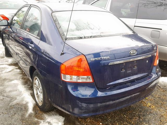 KNAFE221295606636 - 2009 KIA SPECTRA EX BLUE photo 3